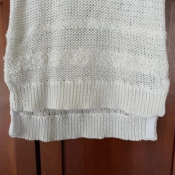 Rag and Bone Sweater Sleeveless Open Weave V Neck White Size XXS - Picture 4 of 7